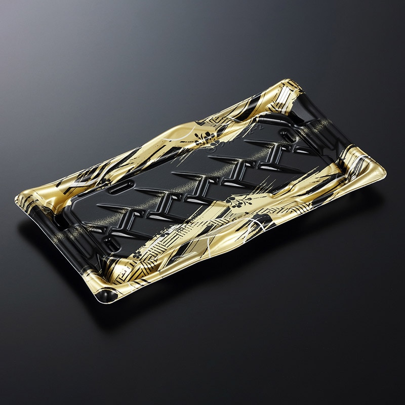 中央化学 寿司容器 剣 本体 12-2 風神BK 50枚/袋（ご注文単位16袋）【直送品】