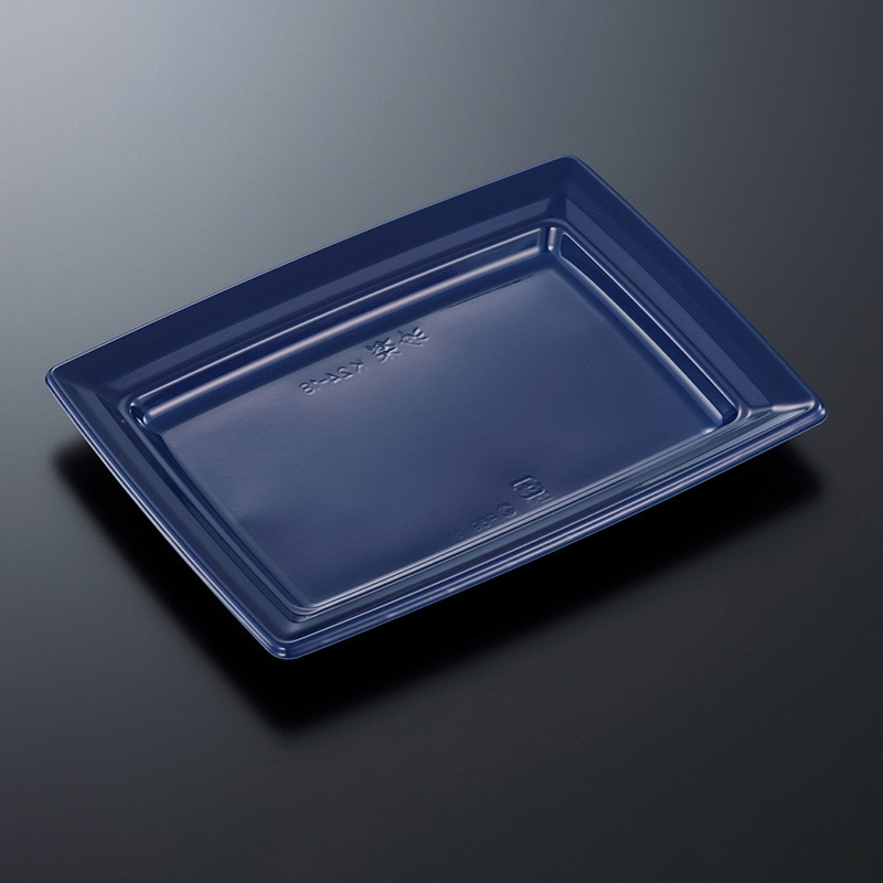 中央化学 惣菜容器 CT沙楽 本体 K24-18 紺-BK 50枚/袋（ご注文単位8袋）【直送品】