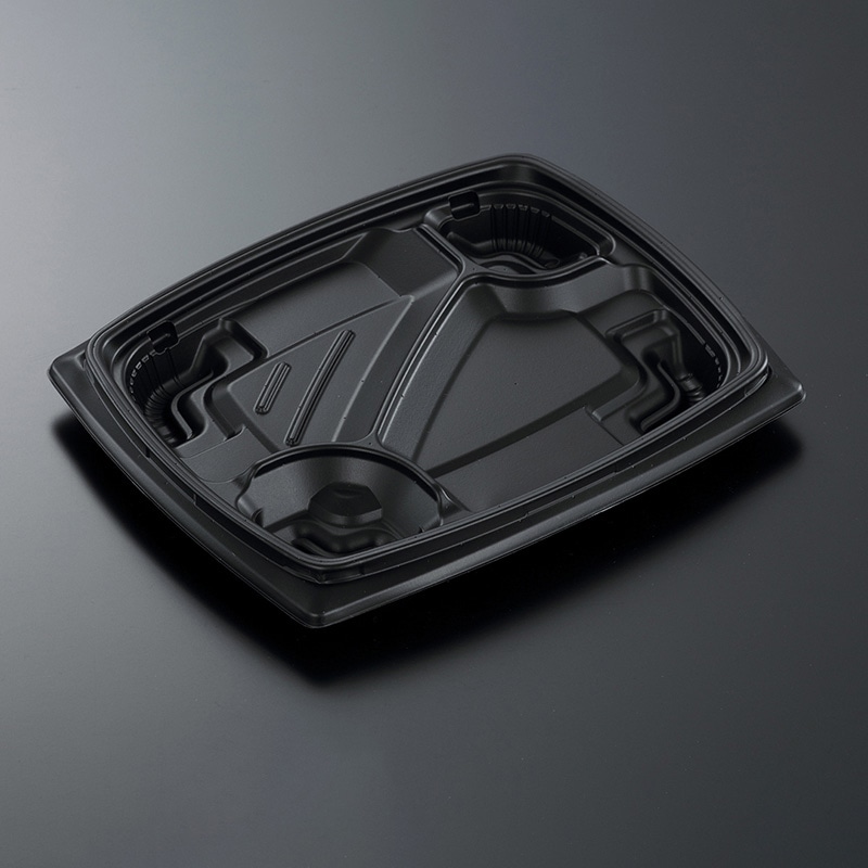 中央化学 弁当容器 CTリル 本体 24-20C BK 50枚/袋(ご注文単位12袋)【直送品】