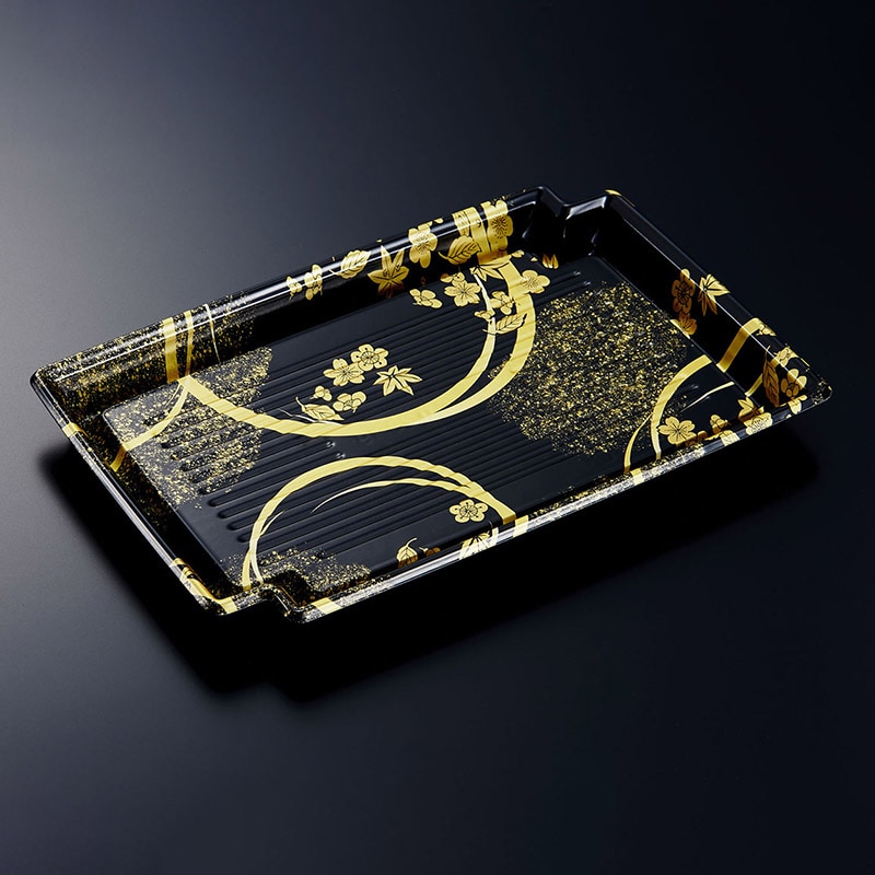 中央化学 刺身容器 かく鉢 本体 29-19 松月BK-BK 15枚/袋（ご注文単位20袋）【直送品】