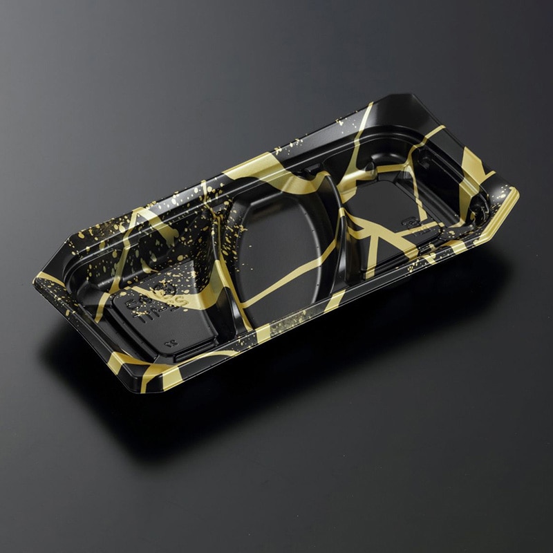 中央化学 惣菜容器 CTゆう 本体 22-11T 継ぎBK-BK 50枚/袋(ご注文単位24袋)【直送品】