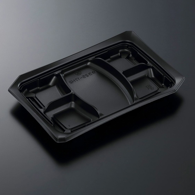 中央化学 惣菜容器 CTゆう 本体 25-17H2 BK 50枚/袋(ご注文単位12袋)【直送品】