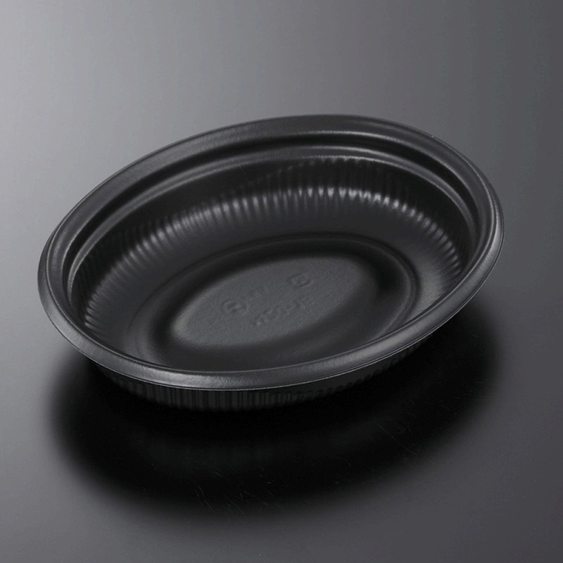 中央化学 軽食容器 SDビストロ 本体 M20-16 BK 50枚/袋(ご注文単位12袋)【直送品】