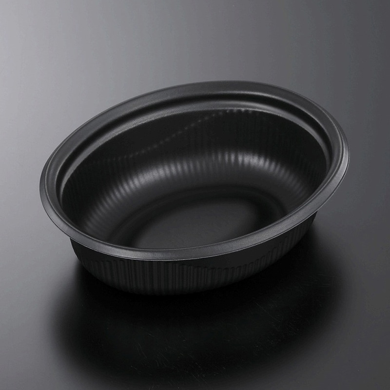 中央化学 軽食容器 SDビストロ 本体 M20-16深 BK 50枚/袋(ご注文単位12袋)【直送品】