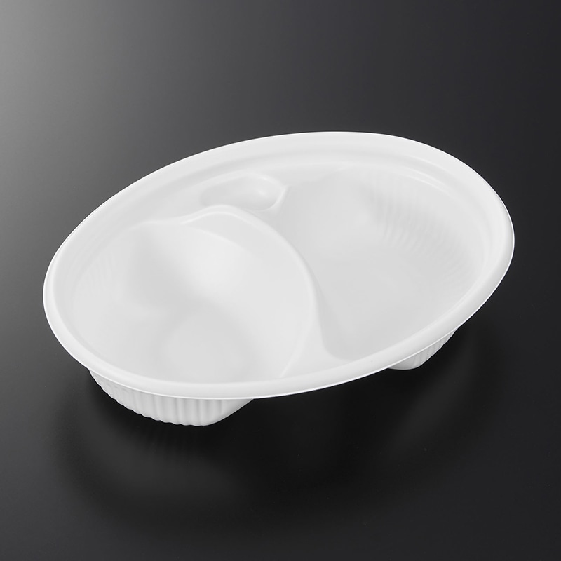 中央化学 軽食容器 SDビストロ 本体 M24-18仕切 W 50枚/袋（ご注文単位9袋）【直送品】