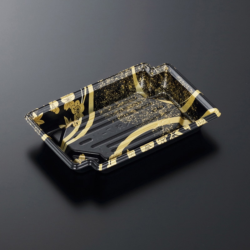 中央化学 刺身容器 かく鉢 本体 17-11 松月BK-BK 50枚/袋（ご注文単位24袋）【直送品】