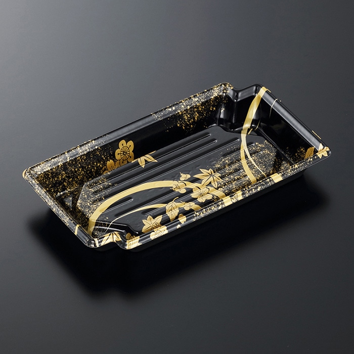 中央化学 刺身容器 かく鉢 本体 20-11 松月BK-BK 50枚/袋（ご注文単位24袋）【直送品】