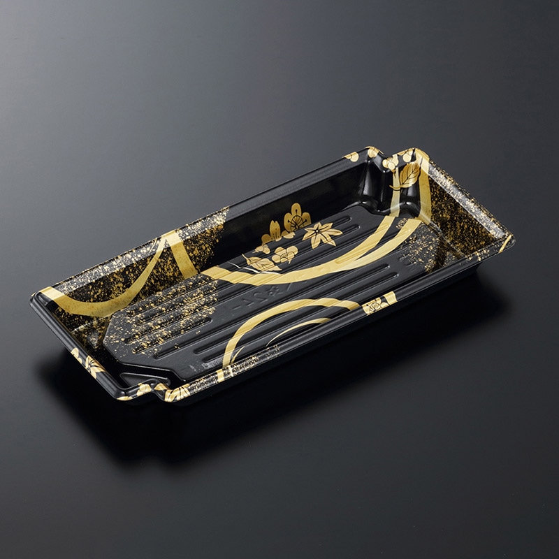 中央化学 刺身容器 かく鉢 本体 24-11 松月BK-BK 50枚/袋（ご注文単位20袋）【直送品】