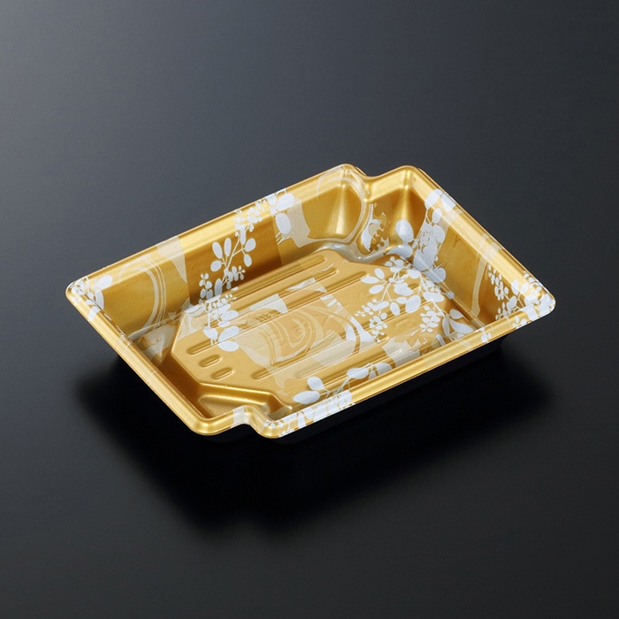 中央化学 刺身容器 かく鉢 本体 15-11 みずえ金-BK 50枚/袋（ご注文単位24袋）【直送品】