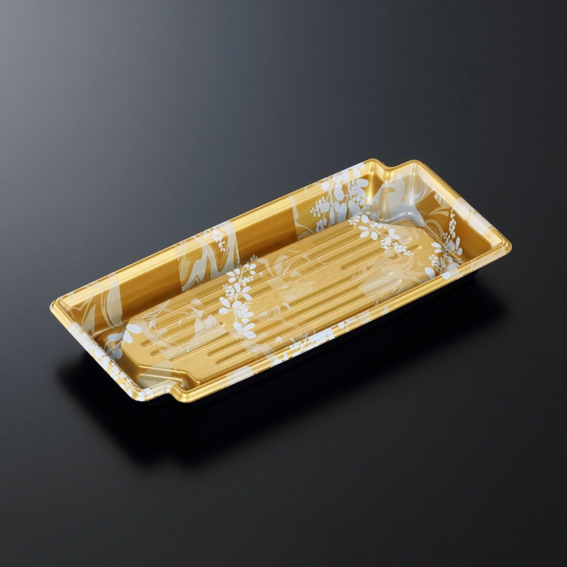 中央化学 刺身容器 かく鉢 本体 24-11 みずえ金-BK 50枚/袋（ご注文単位20袋）【直送品】