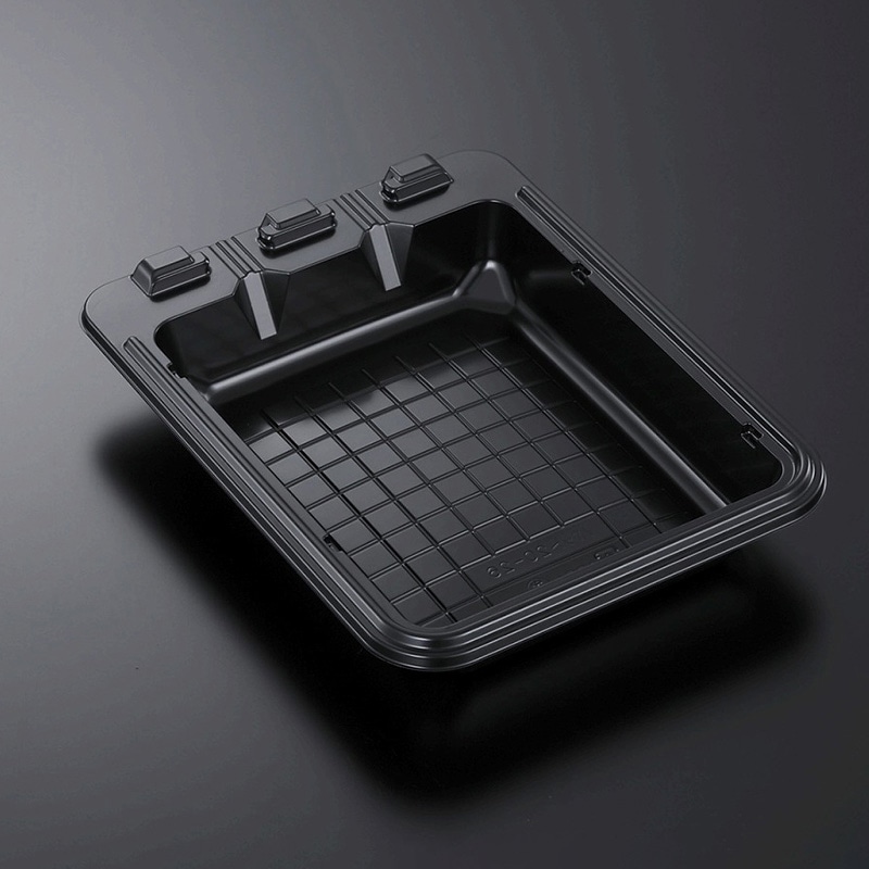 中央化学 惣菜容器 HSバット 本体 20-26 BK 25枚/袋（ご注文単位16袋）【直送品】