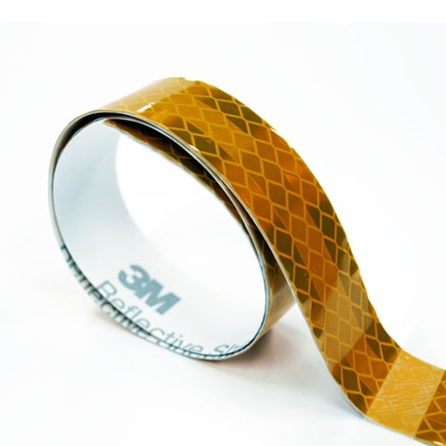 ホースケアプロダクツ 反射テープ プリズムレンズ型 25mm×50cm イエロー 3311T 1巻(ご注文単位1巻)【直送品】