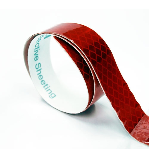 ホースケアプロダクツ 反射テープ プリズムレンズ型 25mm×50cm レッド 3912T 1巻(ご注文単位1巻)【直送品】