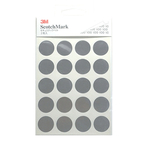 ホースケアプロダクツ セキュリティラベル 直径20mm シルバー SM-03S 1束(ご注文単位1束)【直送品】