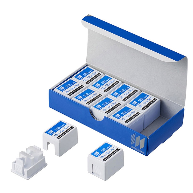 角カバーグラス No.1 18×18 C018181 100枚×10箱 1個(ご注文単位1個)【直送品】