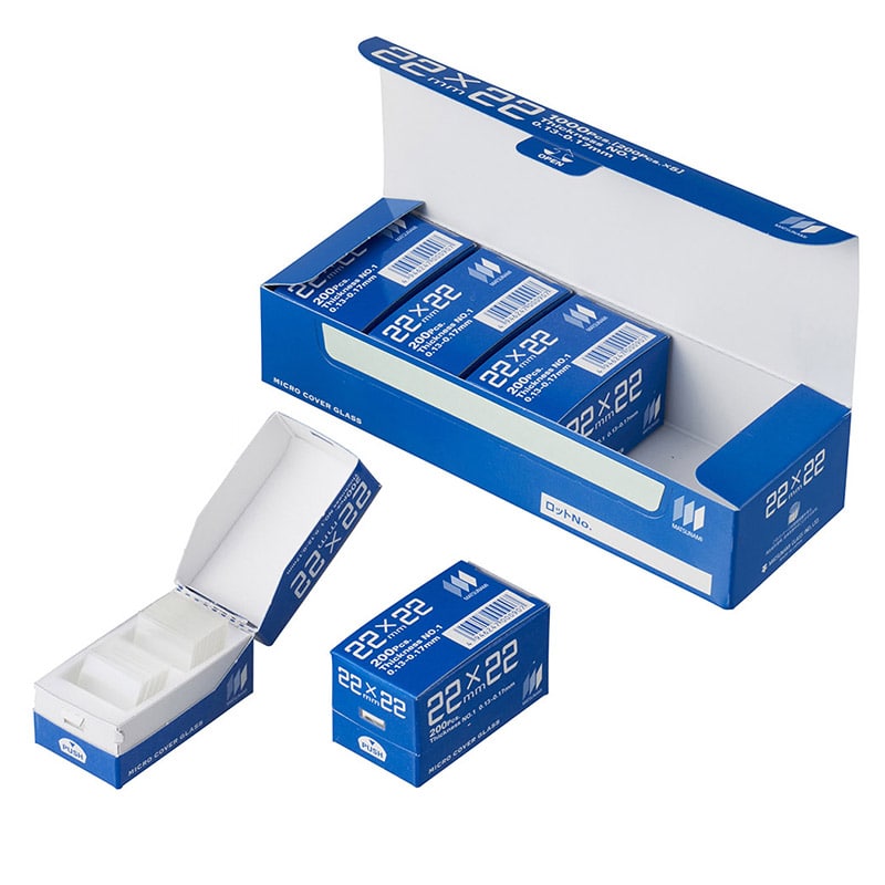 角カバーグラス　No.1　22×22 200枚×5箱 C022221 1個（ご注文単位1個）【直送品】