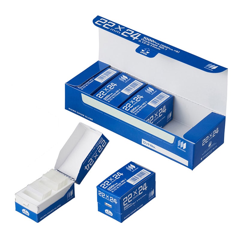 角カバーグラス　No.1　22×24 200枚×5箱 C022241 1個（ご注文単位1個）【直送品】