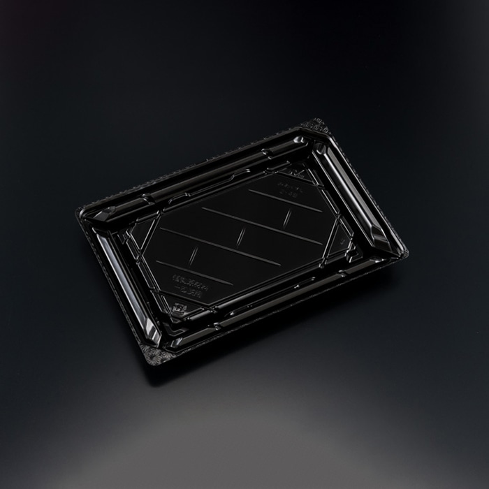 リスパック 寿司容器　バイオPET　美枠寿司　本体 2-4B FAPR270　黒 50枚/袋（ご注文単位12袋）【直送品】