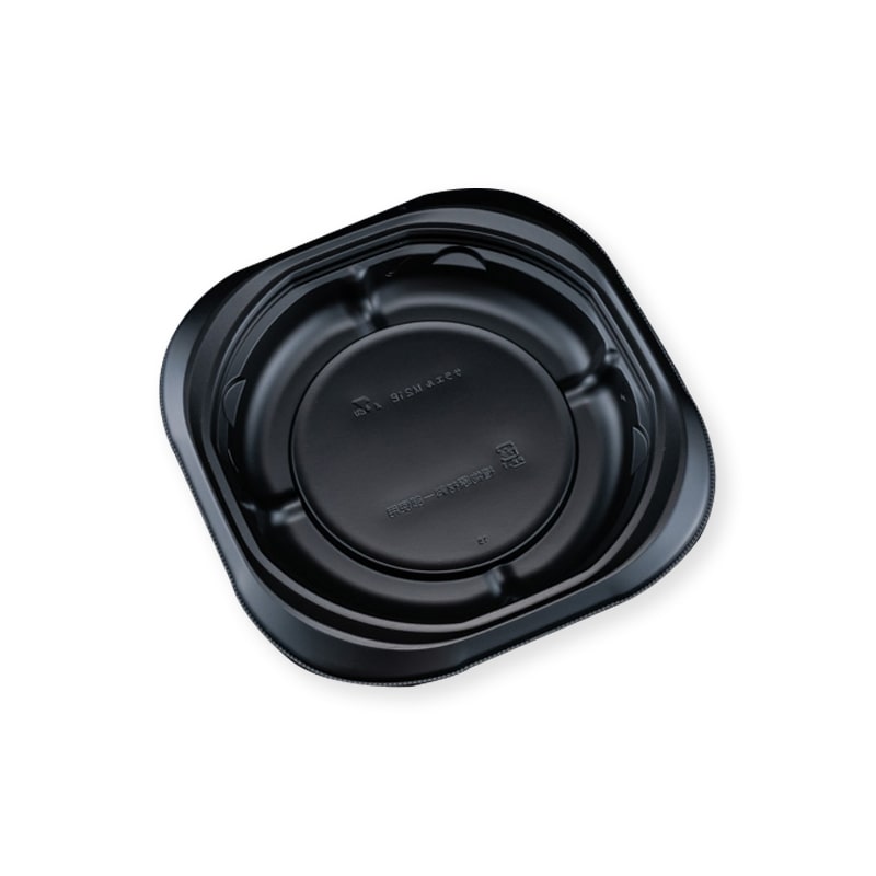 リスパック プレート容器 バイオデリカ サラエル M21B 本体 黒 50枚/袋