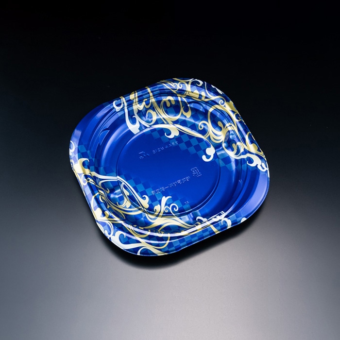 リスパック 惣菜容器　バイオデリカサラエル　本体 M21　B RHBL503　K-エマブルー 50枚/袋（ご注文単位8袋）【直送品】