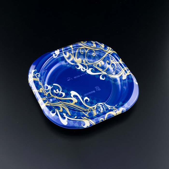 リスパック 惣菜容器　バイオデリカサラエル　本体 M23　B RHBL603　K-エマブルー 50枚/袋（ご注文単位8袋）【直送品】