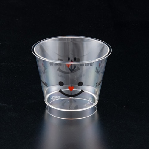 リスパック デザート容器 本体 RE76-150(EX) H07T191 トウメイニコニコ 20枚/袋(ご注文単位25袋)【直送品】