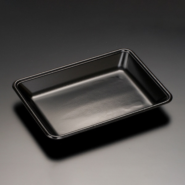 リスパック 汎用トレー J J-25-18 U 黒 FLFG550 100枚/袋（ご注文単位9袋）【直送品】