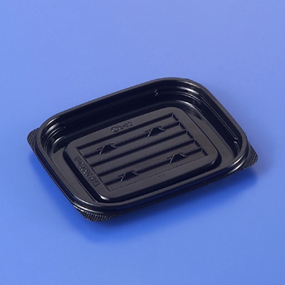 リスパック 惣菜容器 クリーンカップ APS 本体 230B 浅 黒 PAQC711 100個/袋(ご注文単位20袋)【直送品】