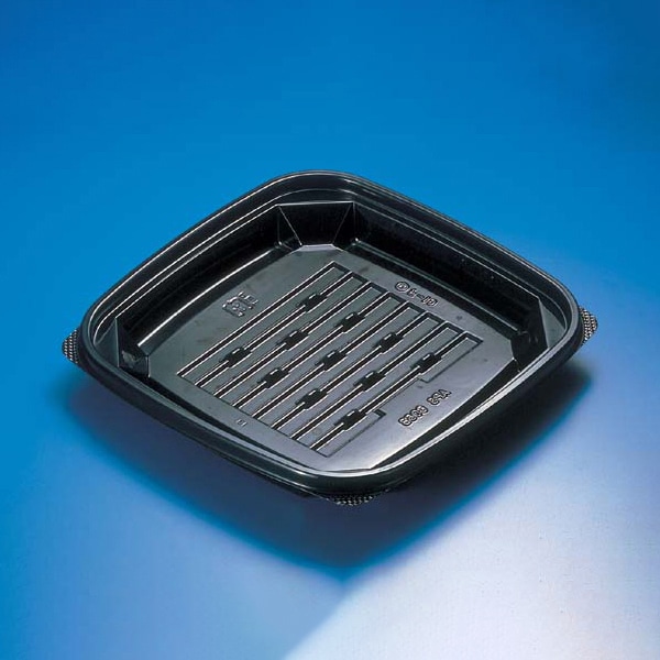 リスパック 惣菜容器 クリーンカップ APS 本体 605B 黒 PAQC822 100枚/袋(ご注文単位6袋)【直送品】