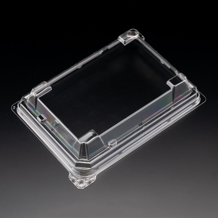 リスパック お重容器 バイオデリカ 枠重 スマート嵌合蓋 1 OC クリアー防曇 50枚/袋(ご注文単位24袋)【直送品】