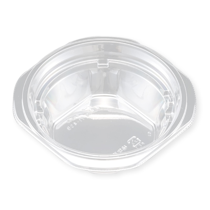 リスパック サラダ・フルーツ容器　バイオカップ　マルル　本体 11-40B PABD101 50枚/袋（ご注文単位18袋）【直送品】