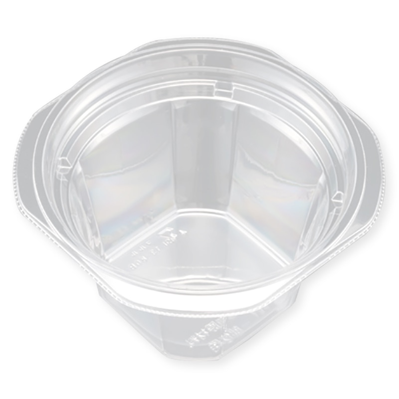リスパック サラダ・フルーツ容器　バイオカップ　マルル　本体 13-80B PABD204 50枚/袋（ご注文単位16袋）【直送品】
