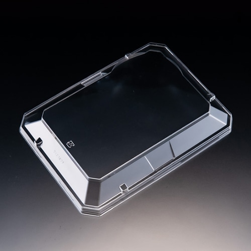 >リスパック 冷麺セット容器 割り子 外嵌合蓋 16 クリアー防曇 RRAI869 100枚/袋(ご注文単位6袋)【直送品】