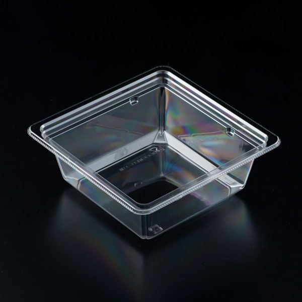 リスパック 惣菜容器　バイオカップキューブ　内嵌合蓋 15-55B  50枚/袋（ご注文単位12袋）【直送品】