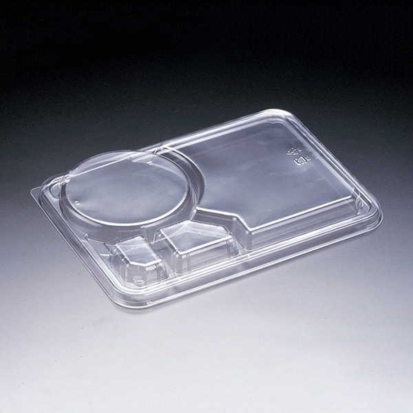 リスパック 冷麺セット容器 割り子 外嵌合蓋 30 クリアー防曇 RRAI723 100枚/袋(ご注文単位6袋)【直送品】