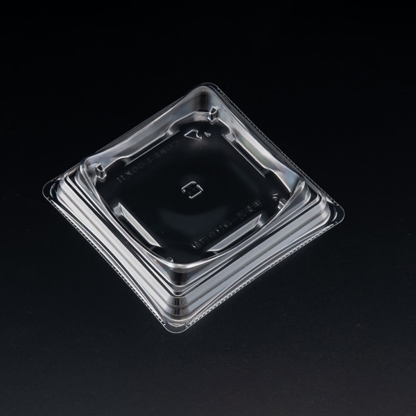 リスパック デザート容器 バイオカップキューブルック 本体 11 クリアー防曇 50枚/袋(ご注文単位18袋)【直送品】