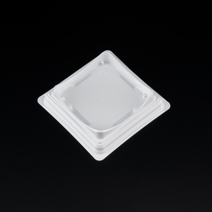 リスパック デザート容器 バイオカップキューブルック 本体 11 白 50枚/袋(ご注文単位18袋)【直送品】