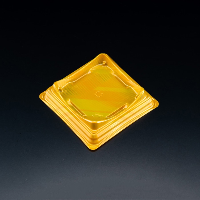 リスパック デザート容器 バイオカップキューブルック 本体 11 金 50枚/袋(ご注文単位18袋)【直送品】