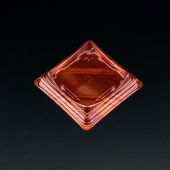 リスパック デザート容器 バイオカップキューブルック 本体 11 レッド 50枚/袋(ご注文単位18袋)【直送品】