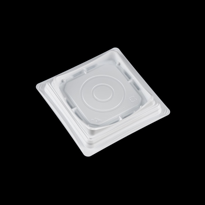 リスパック デザート容器 バイオカップキューブルック 本体 13 白 50枚/袋(ご注文単位12袋)【直送品】