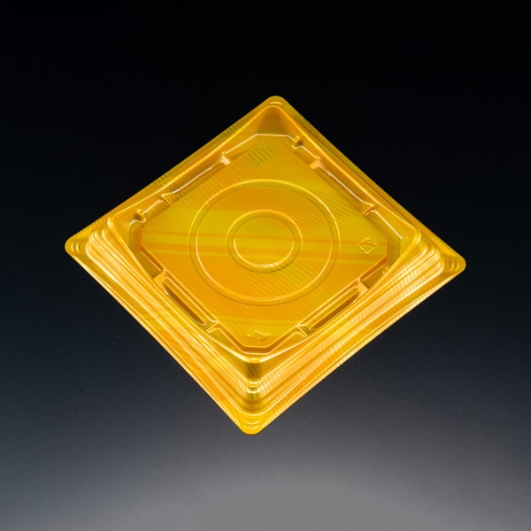 リスパック デザート容器 バイオカップキューブルック 本体 15 金 50枚/袋(ご注文単位12袋)【直送品】