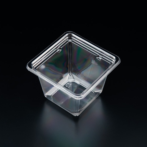 リスパック 惣菜容器 バイオカップキューブ 本体 11-80B 50枚/袋(ご注文単位18袋)【直送品】