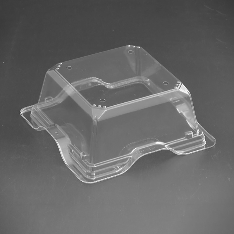 リスパック 青果容器 バイオキューブ 本体 15-60B ゲイト 穴4H クリアー防曇 50枚/袋(ご注文単位12袋)【直送品】