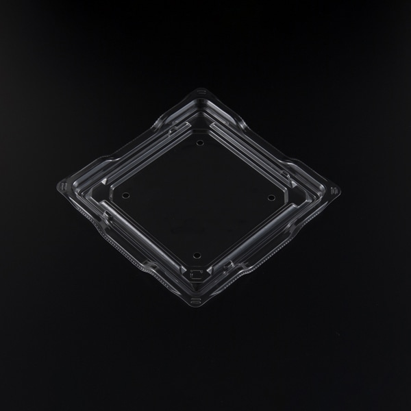 リスパック 青果容器 バイオキューブ 内嵌合蓋 15-TCNゲイト 穴4H クリアー防曇 50枚/袋(ご注文単位12袋)【直送品】