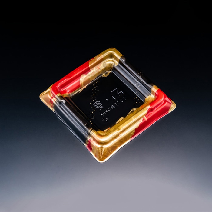 リスパック 寿司容器 千代の盛 本体 175B RSAT002 つややか赤 50枚/袋(ご注文単位9袋)【直送品】