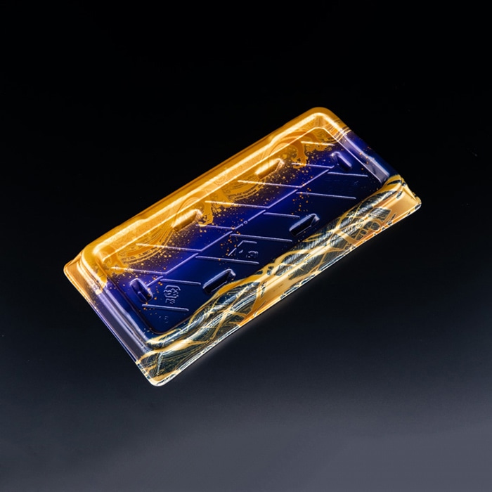 リスパック 寿司容器 千代の盛 本体 2-6B RSAT284 明け星紺 50枚/袋(ご注文単位6袋)【直送品】