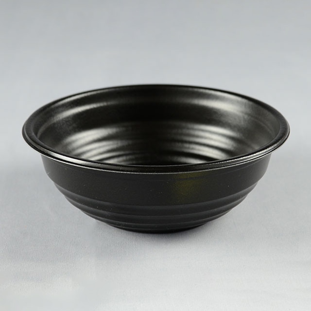 耐熱どんぶり容器 YS丼 本体 D-2 黒 50枚/袋(ご注文単位8袋)【直送品】