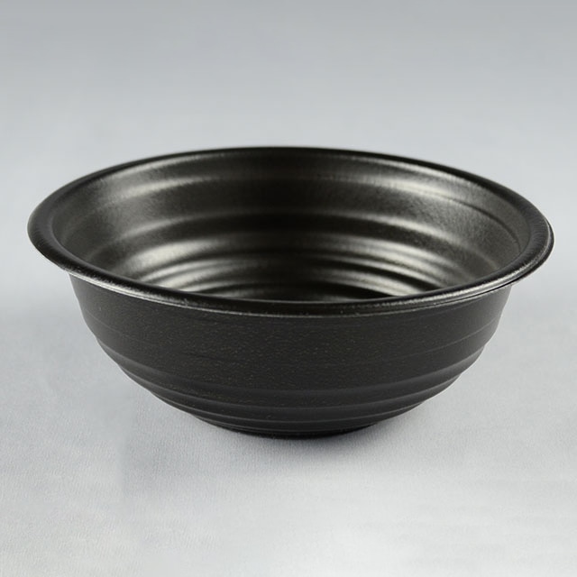 耐熱どんぶり容器 YS丼 本体 D-3 黒 50枚/袋(ご注文単位6袋)【直送品】