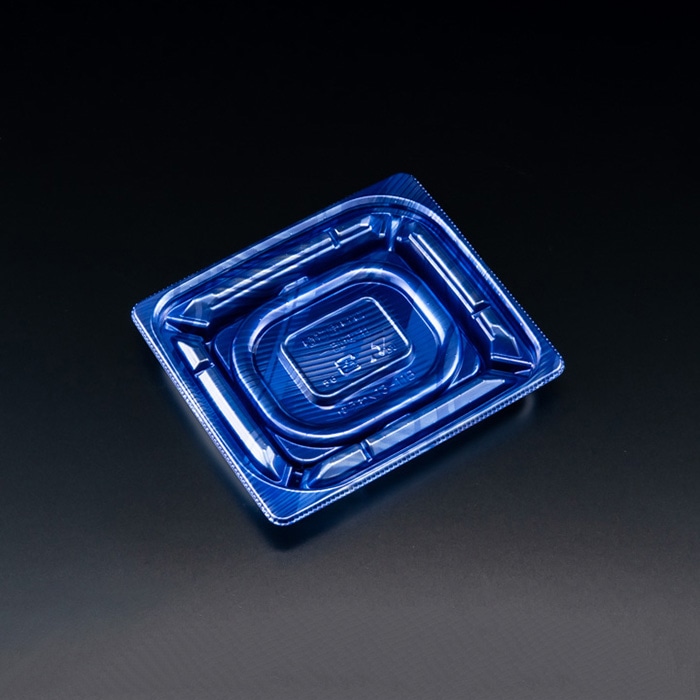 リスパック 惣菜容器 バイオカップ優枠 本体 13-11B PABH017 ルミナスブルー 50枚/袋(ご注文単位24袋)【直送品】