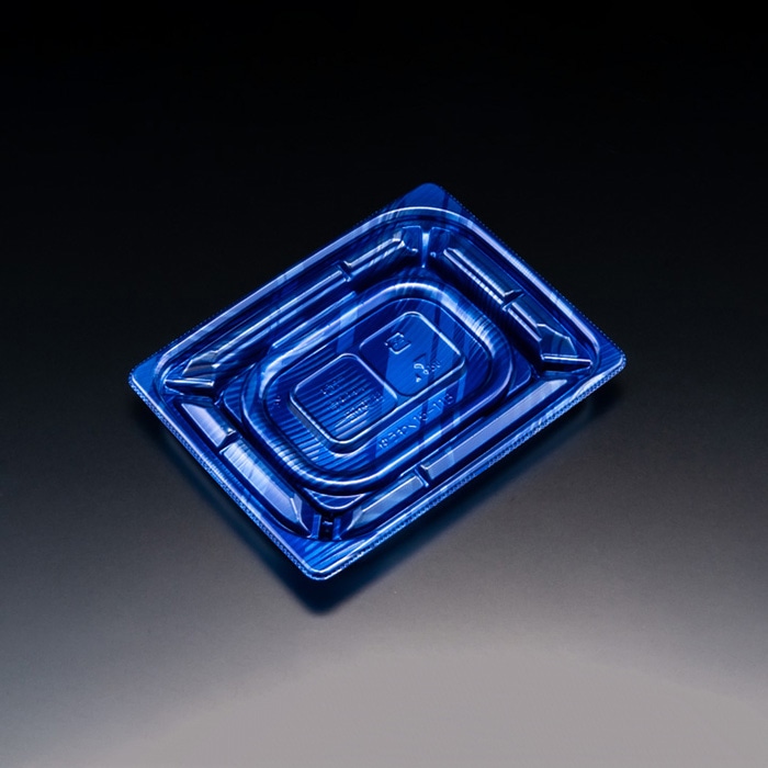 リスパック 惣菜容器　バイオカップ優枠　本体 15-11B PABH057　ルミナスブルー 50枚/袋（ご注文単位24袋）【直送品】